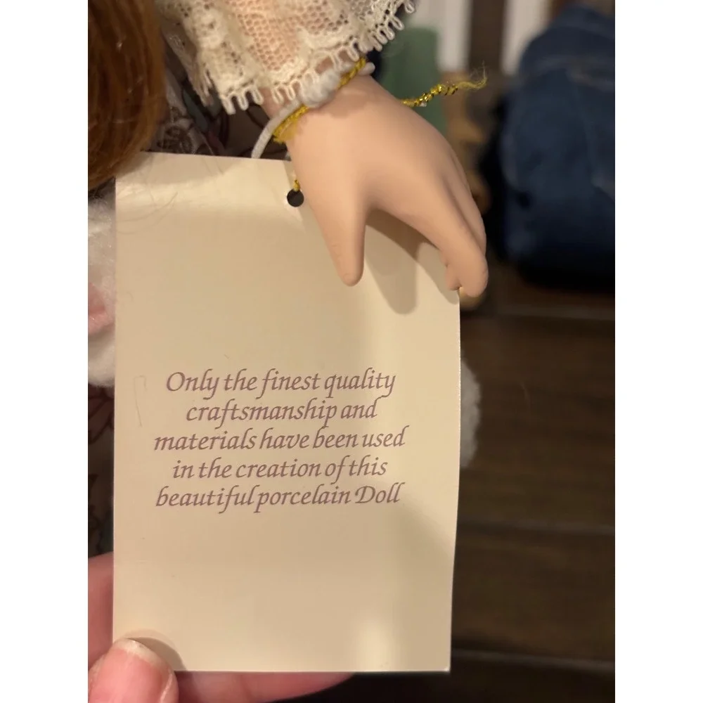 Collectible Memories Little Bo Peep Porcelain Doll with Lamb and Stand